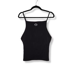 Harley Davidson Tank Top Square Neck Spaghetti Strap HD Biker Shirt Embroidered